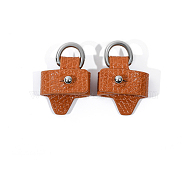 Leather Undamaged Bag D Ring Connector, No Punch Detachable Bag Handle Cover for Adding Handbag Crossbody Shoulder Strap, Chocolate, 1.2cm, Inner Diameter: 2.5cm(PURS-PW0010-29D)