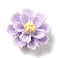 Opaque Resin Cabochons, 3D Flower, Plum, 11.5x6.5mm(RESI-C036-02E)