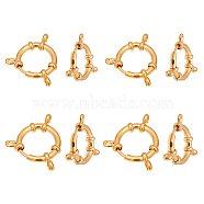 304 Stainless Steel Spring Ring Clasps, Ring, Golden, 12.5~16x4mm, Hole: 2.5mm, 6pcs/box(STAS-UN0007-35G)