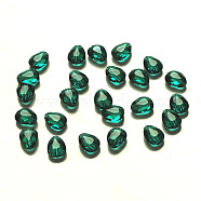 Imitation Austrian Crystal Beads, Grade AAA, Faceted, teardrop, Teal, 12x9x3.5mm, Hole: 0.9~1mm(SWAR-F086-12x10mm-24)