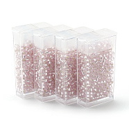 MGB Matsuno Glass Beads, Japanese Seed Beads, 12/0 Silver Lined Glass Round Hole Rocailles Seed Beads, Lavender Blush, 2x1mm, Hole: 0.5mm, about 900pcs/box, net weight: about 10g/box(SEED-R033-2mm-57RR)