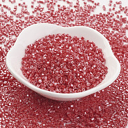 TOHO Japanese Seed Beads, 11/0, Two Cut Hexagon, Opaque Lustered Cherry, 2x2mm, Hole: 0.6mm, about 2000pcs/10g(X-SEED-K007-2mm-125)