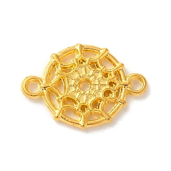 Rack Plating Alloy Connector Charms, Spider Web/Net Links, Golden, 14x19.5x2mm, Hole: 1.6mm(STAS-M016-12G)