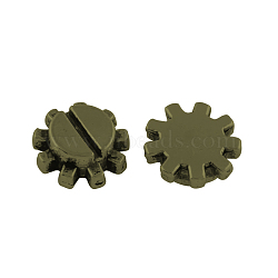 Tibetan Style Alloy Cabochons, Gear, Cadmium Free & Lead Free, Antique Bronze, 11.5x4mm, about 714pcs/1000g(TIBE-Q051-13AB-LF)