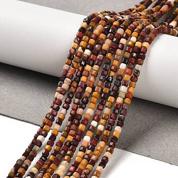 Natural Mookaite Beads Strands, Faceted Table Cut Cube, 2.5x2.5x2.5mm, Hole: 0.8mm, about 172pcs/strand, 14.96''(38cm)