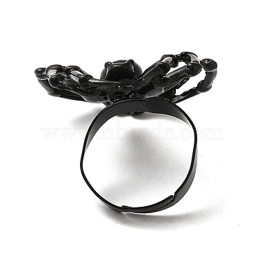 bague réglable araignée en alliage pour halloween(X-RJEW-O048-01EB)-3