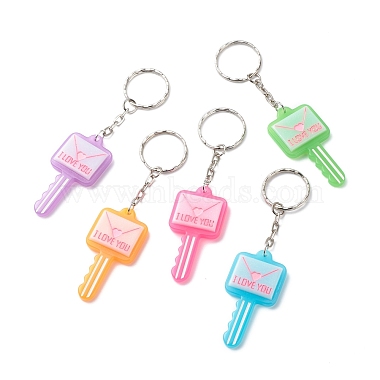 Mixed Color Key Resin Keychain