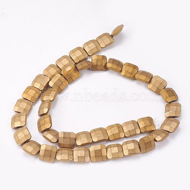 Electroplated Non-magnetic Synthetic Hematite Beads Strands(G-P367-B)-2