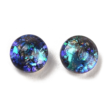 Dark Blue Rondelle Resin Cabochons