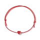 10Pcs Alloy Enamel Heart Braided Bead Bracelets Set(BJEW-JB09740-01A)-1