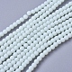 Brins de perles de verre opaque givré(X-FGLA-G002-A10)-1