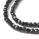 Natural Black Spinel Cube Beaded Necklace for Women(NJEW-JN04111-04)-4