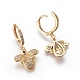 Brass Cubic Zirconia Hoop Earrings(EJEW-O084-02)-2