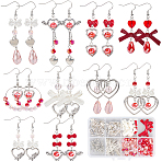 DIY Alloy Earring Jewelry Making Kit, Mixed Color, 2~40x1.5~32.5x0.4~7.5mm, Hole: 1~2mm(DIY-SC0028-93)