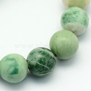 Natural Qinghai Jade Beads Strands, Round, 8~8.5mm, Hole: 1.2mm, about 47pcs/strand, 15.5 inch(X-G-S141-04-8mm)