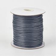 Eco-Friendly Korean Waxed Polyester Cord, Slate Gray, 1.5mm, about 169.51~174.98 Yards(155~160m)/Roll(YC-P002-1.5mm-1167)
