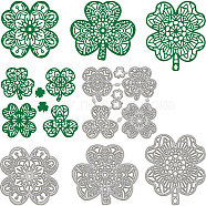 Mandala Theme Carbon Steel Cutting Dies Stencils, for DIY Scrapbooking, Photo Album, Decorative Embossing Paper Card, Stainless Steel Color, Clover, 84~107x84~103x0.8mm, 4pcs/set(DIY-WH0309-1596)