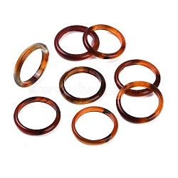 Dyed & Heated Natural Agate Finger Rings for Women, Brown, 2.5~3mm, Inner Diameter: 17~18mm(RJEW-Z075-01B)