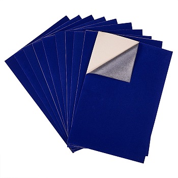 Jewelry Flocking Cloth, Self-adhesive Fabric, Blue, 40x28.9~29cm