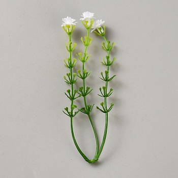 Plastic Artificial Flower, Home Decor, White, 95x22x10mm