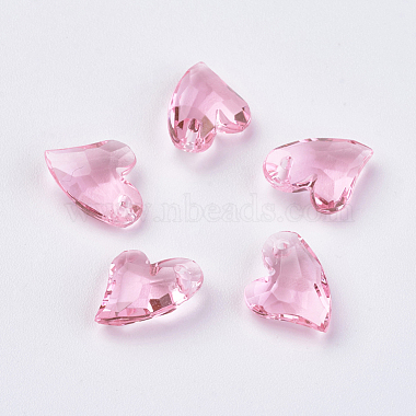 11mm Pink Heart Acrylic Charms