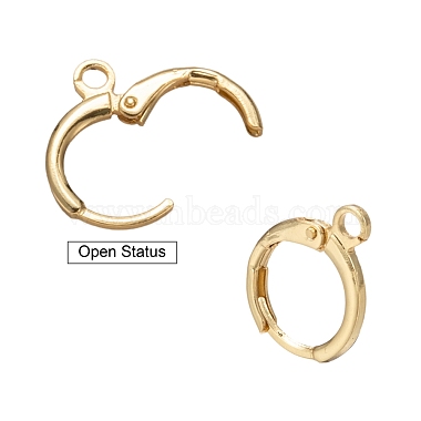Brass Huggie Hoop Earring Findings(KK-L179-04G-A)-5