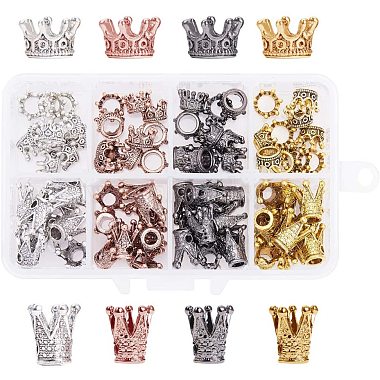 11mm Crown Alloy Beads