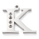 304 pendentif lettre en acier inoxydable sertis strass(X-STAS-J028-01K)-1