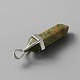 Natural Unakite Double Terminal Pointed Pendants(G-TAC0001-07B)-2