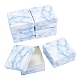 Marble Texture Pattern Paper Cardboard Jewelry Boxes(CON-BC0001-18C)-1