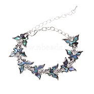 Butterfly Natural Abalone Shell/Paua Shell Link Bracelets for Women(FS5984-13)