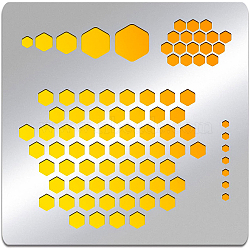 Stainless Steel Cutting Dies Stencils, for DIY Scrapbooking/Photo Album, Decorative Embossing DIY Paper Card, Stainless Steel Color, Hexagon Pattern, 15.6x15.6cm(DIY-WH0279-038)