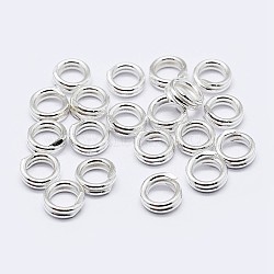 925 Sterling Silver Split Jump Rings, Double Loop Jump Rings, Round Rings, Silver, 5x1mm, Inner Diameter: 3.5mm(STER-F036-01S-0.6x5mm)