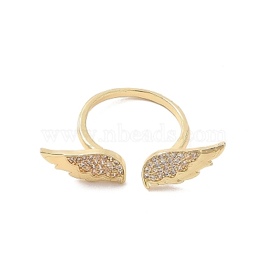 Brass Micro Pave Cubic Zirconia Open Cuff Rings(RJEW-R146-07B-G)-3