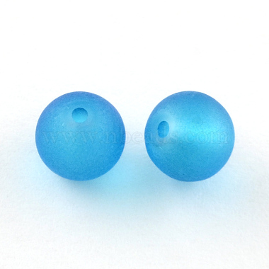 Transparent Frosted Glass Beads(FGLA-R001-10mm-M)-2