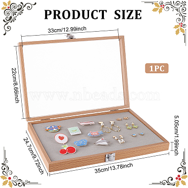 Präsentationsboxen aus Holz zur Aufbewahrung und Präsentation von Abzeichen(CON-WH0089-11A)-2