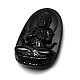 Buddhist Jewelry Natural Obsidian Large Cameo Buddha Pendants(G-A133-03D)-1