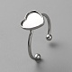 304 Stainless Steel Open Cuff Ring Components(STAS-WH0048-05C-P)-2