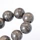 Natural Black Wood Lace Stone Round Bead Strands(G-E334-10mm-03)-4