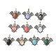 Synthetic Mixed Gemstone Pendants(G-G871-02AS-B)-1