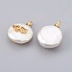 Natural Cultured Freshwater Pearl Pendants(PEAR-F008-21G)-2