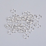 Iron Open Jump Rings, Round, Silver, 8x1mm, 18 Gauge, Inner Diameter: 6mm, 200~230Pcs/Set(IFIN-WH0058-13E-S)