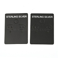 Black Necklace Card, for Hair Clip & Earring & Necklaces Display, Black, 5.1x3.8x0.05cm, about 100 pcs/bag(CDIS-O001-05)