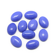 Natural White Jade Cabochons, Dyed, Oval, Royal Blue, 18x13x5mm(X-G-R415-13x18-18)