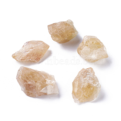 Rough Raw Natural Citrine Beads, Undrilled/No Hole Beads, Nuggets, 30~46x22~29x14~26mm, about 5pcs/100g, 100g/bag(G-WH0003-02)