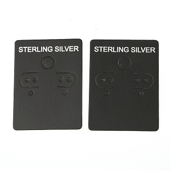 Black Necklace Card, for Hair Clip & Earring & Necklaces Display, Black, 5.1x3.8x0.05cm, about 100 pcs/bag