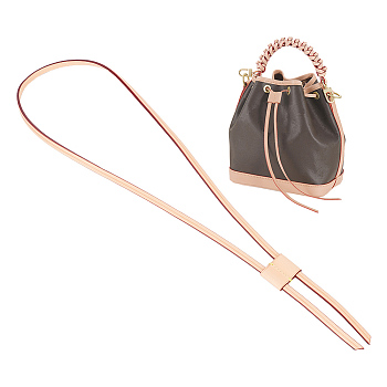 PU Imitation Leather Bag Drawstring Cord & Cord Slider Sets, for Bucket Bag Making, PeachPuff, 910~920mm