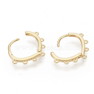 Brass Huggie Hoop Earring Findings(X-KK-T050-40G-NF)-2