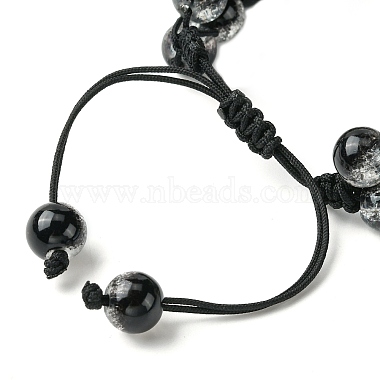 Glass Round Braided Bead Bracelets(BJEW-JB09694)-5