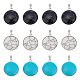 unicraftale 12pcs 3 couleurs pendentifs turquoise synthétique(STAS-UN0039-61)-1
